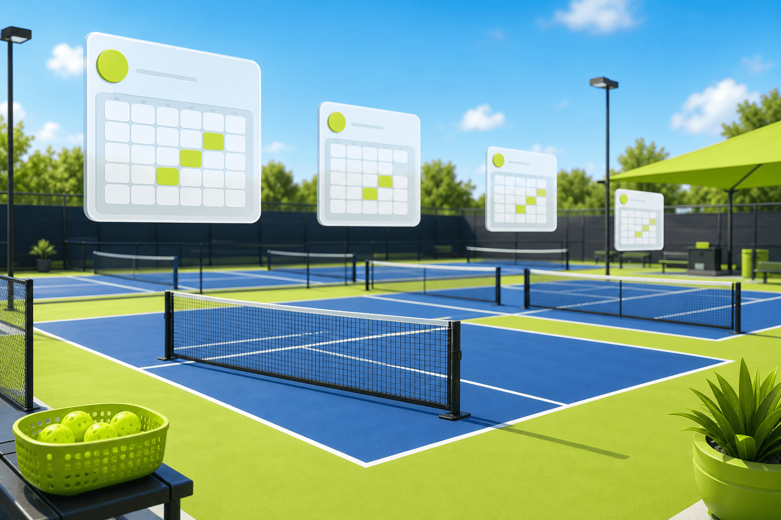 Bookings, dues, and guest fees — on autopilot for your racket-sports club